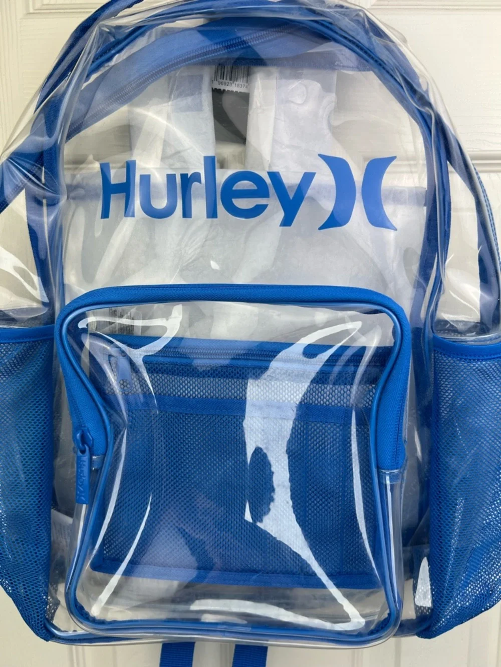 Hurley Santiago Clear Backpack Blue NWT 15” Laptop School Stadium Bag